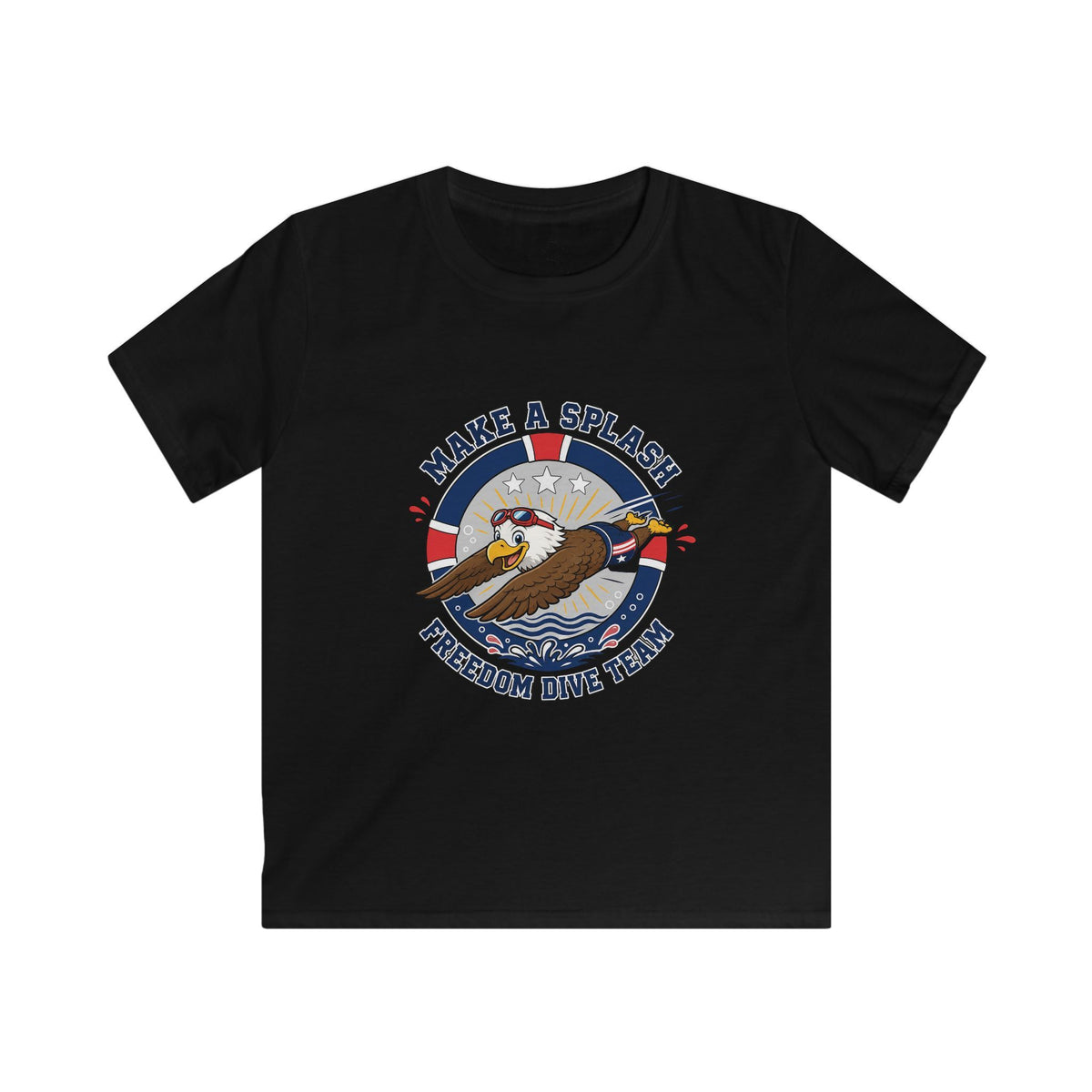 Kids Tee - "Make a Splash" Freedom Dive Team Eagle Graphic