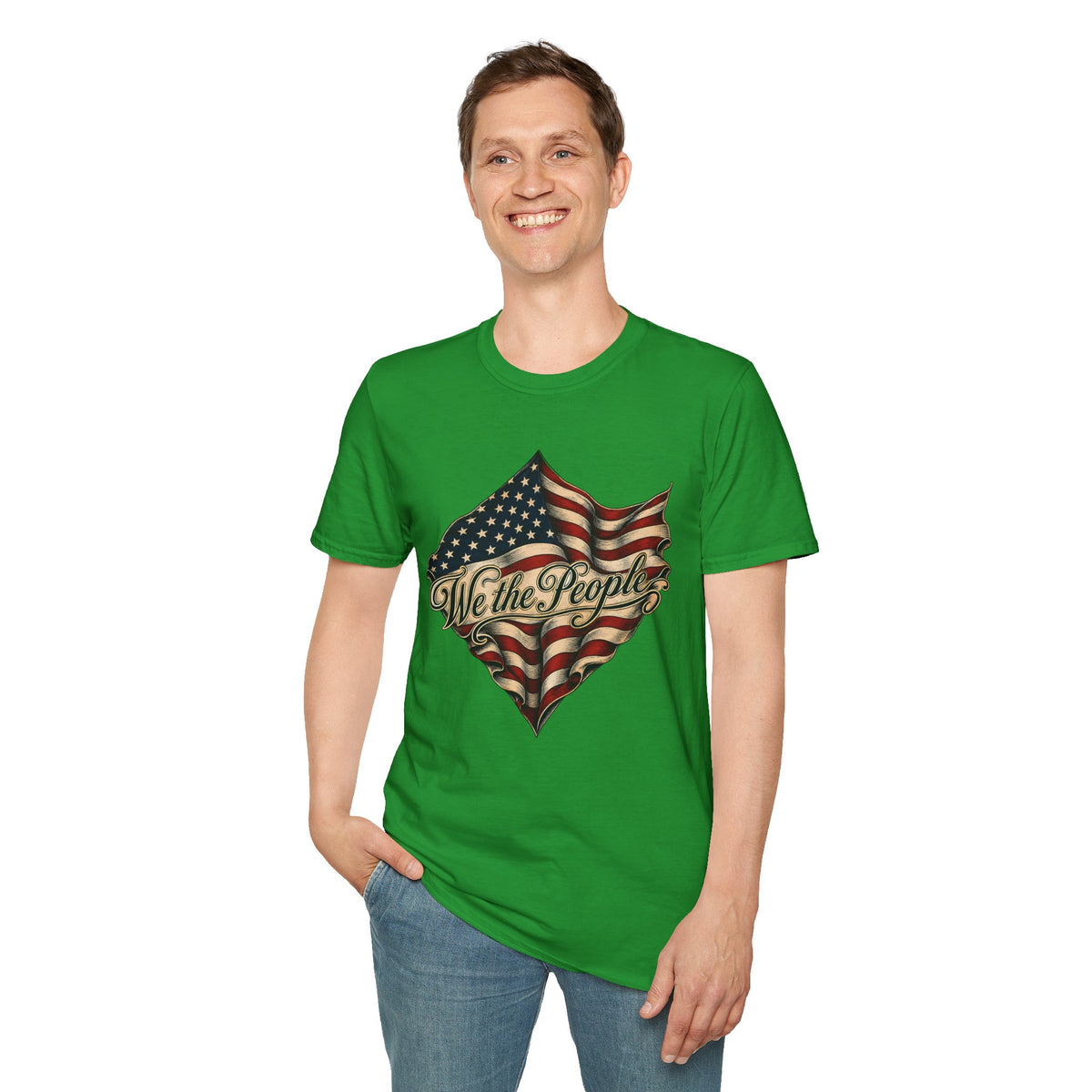 We the People Flag T-Shirt — Vintage American Patriotic Tee