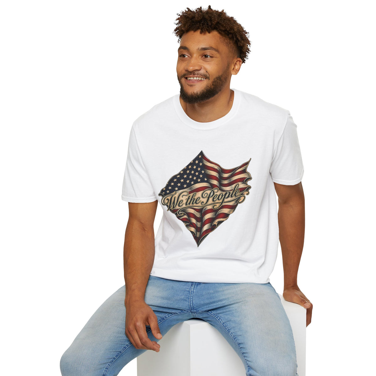 We the People Flag T-Shirt — Vintage American Patriotic Tee
