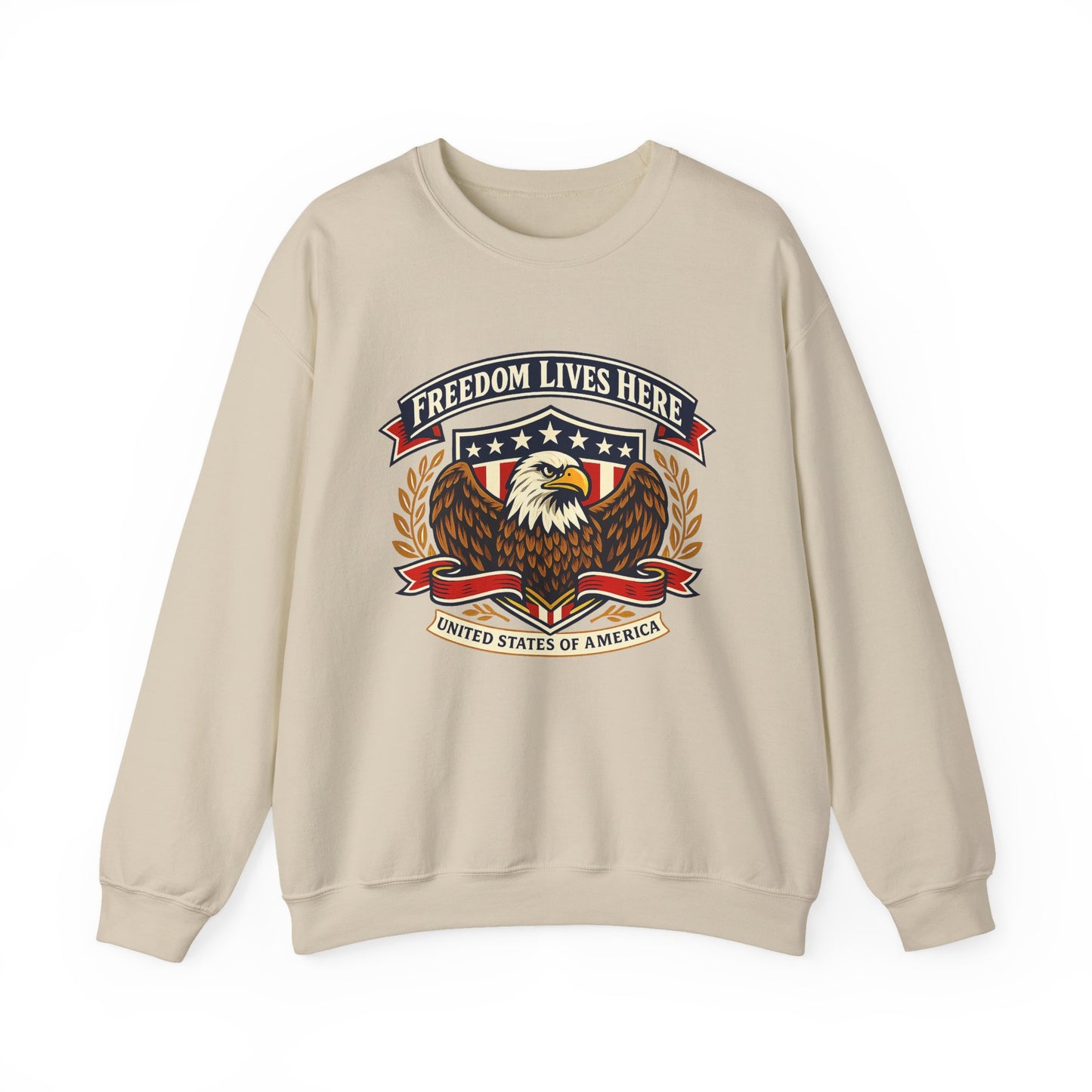 Freedom Lives Here Eagle Crewneck Sweatshirt
