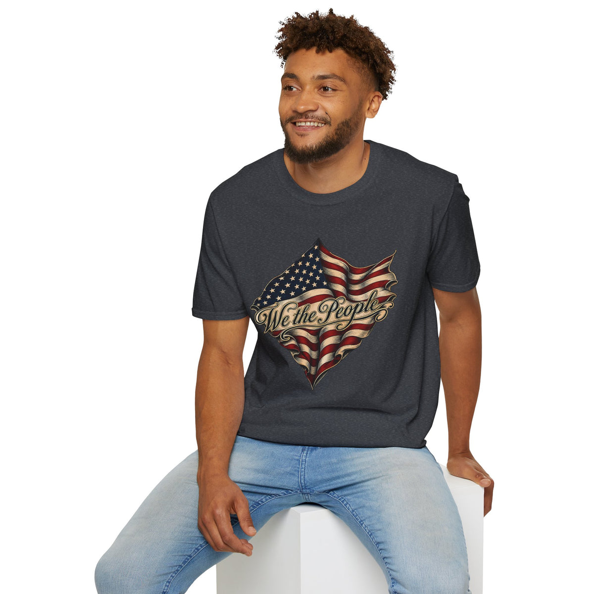 We the People Flag T-Shirt — Vintage American Patriotic Tee