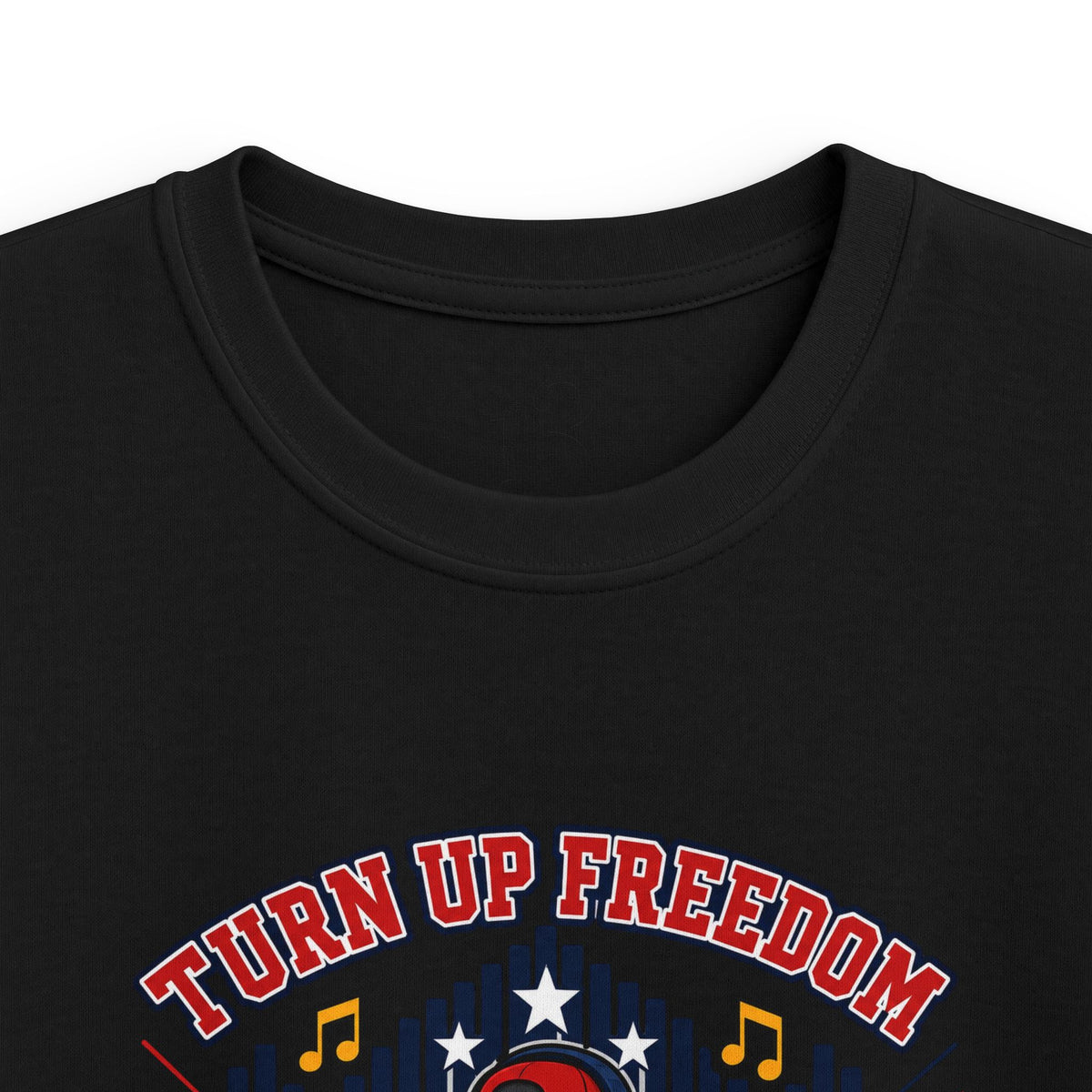 Kids Tee - "Turn Up Freedom" USA Sound Crew Patriotic Eagle Graphic