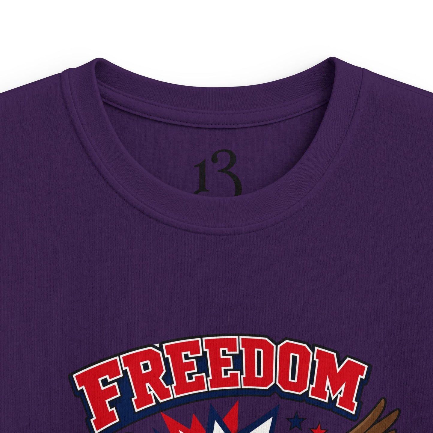 Kids Tee — "Freedom Flies Fast" Patriotic Eagle Shirt for 4th of July