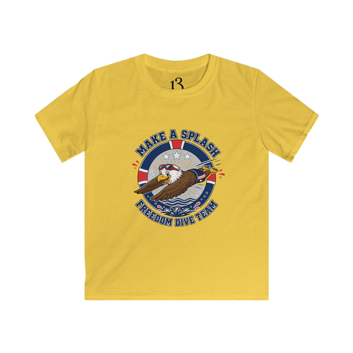 Kids Tee - "Make a Splash" Freedom Dive Team Eagle Graphic
