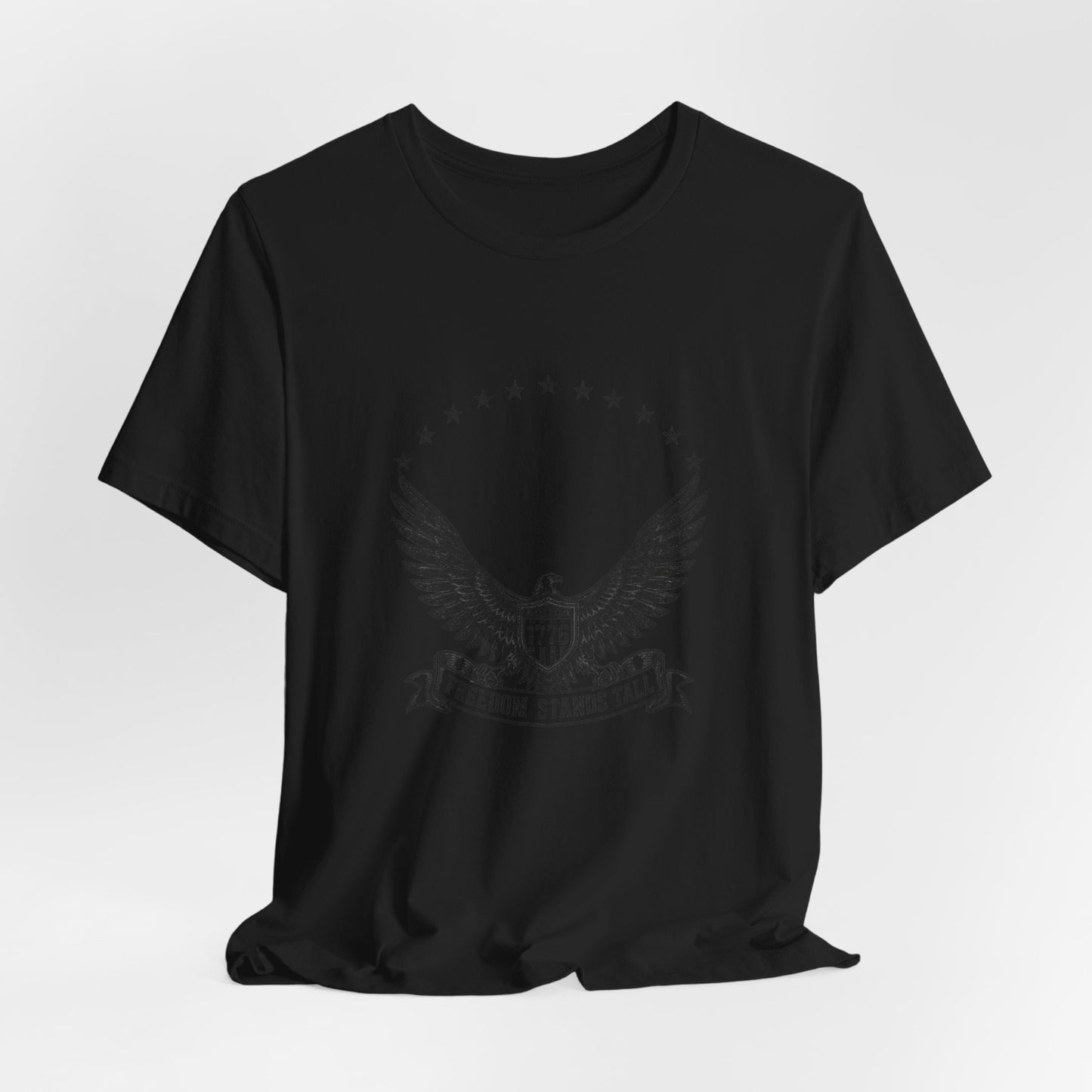 Freedom Stands Tall Eagle Tee — Patriotic 1776 American Flag Graphic T-Shirt