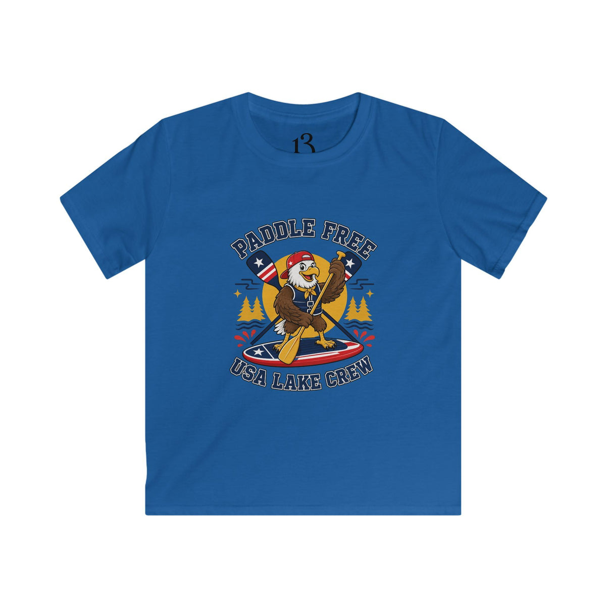 Paddle Kids Tee — "Paddle Free" USA Lake Crew Shirt
