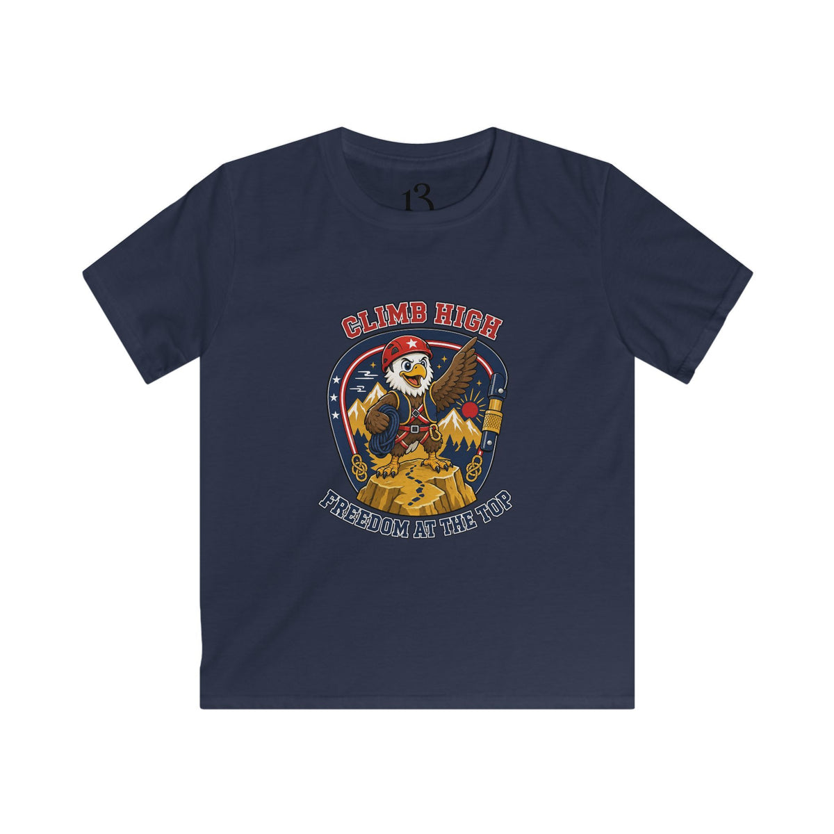 Kids T-Shirt – “Climb High, Dream Big” Adventure Graphic Tee