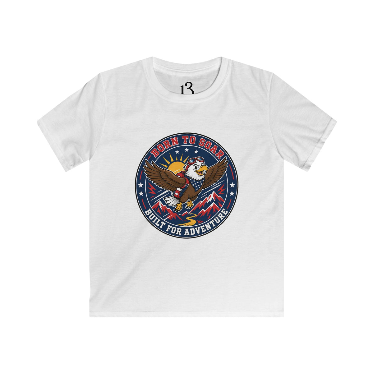 Kids Tee - "Born to Soar Built for Adventure" Eagle Graphic