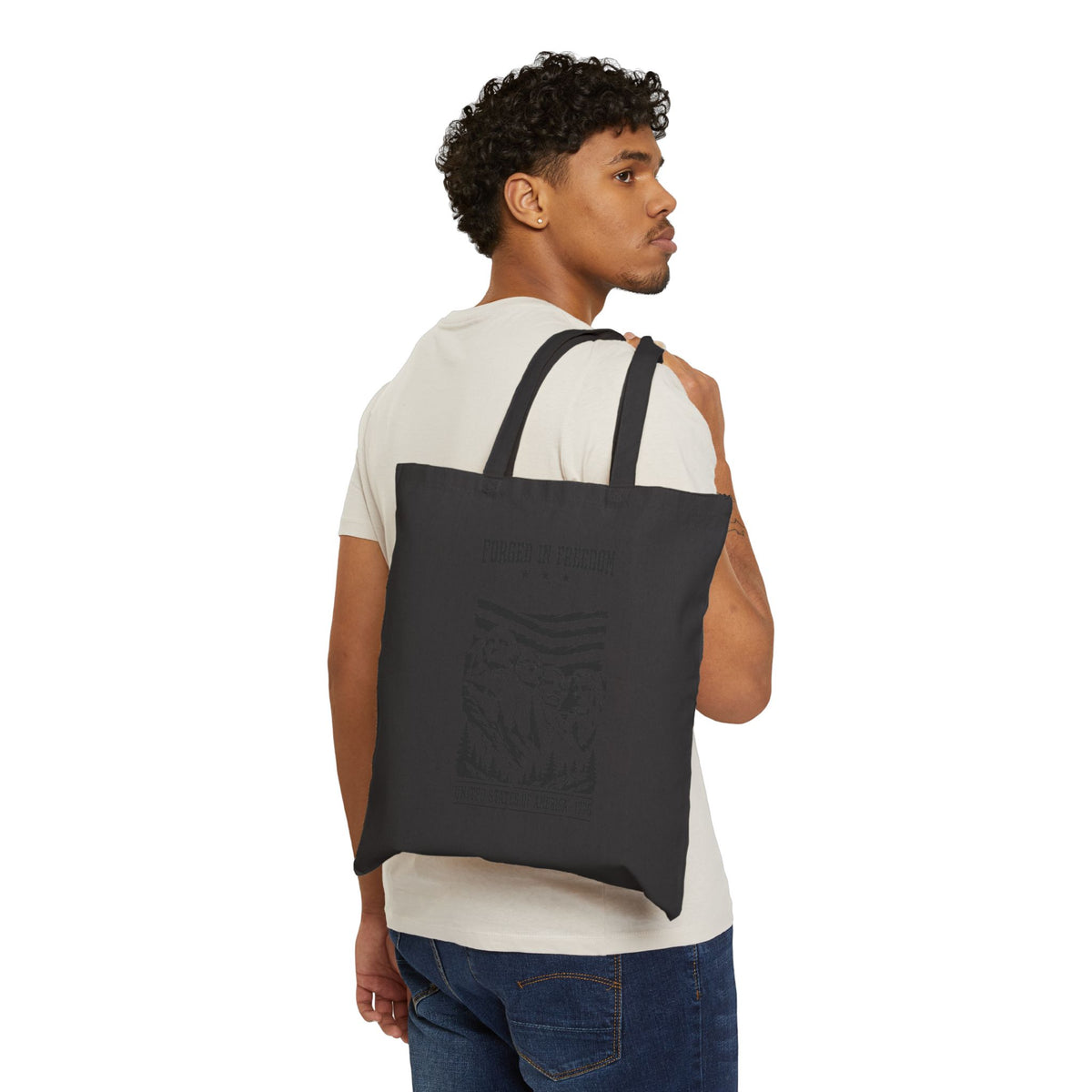 Forged in Freedom Tote Bag – Patriotic Mount Rushmore Canvas Tote
