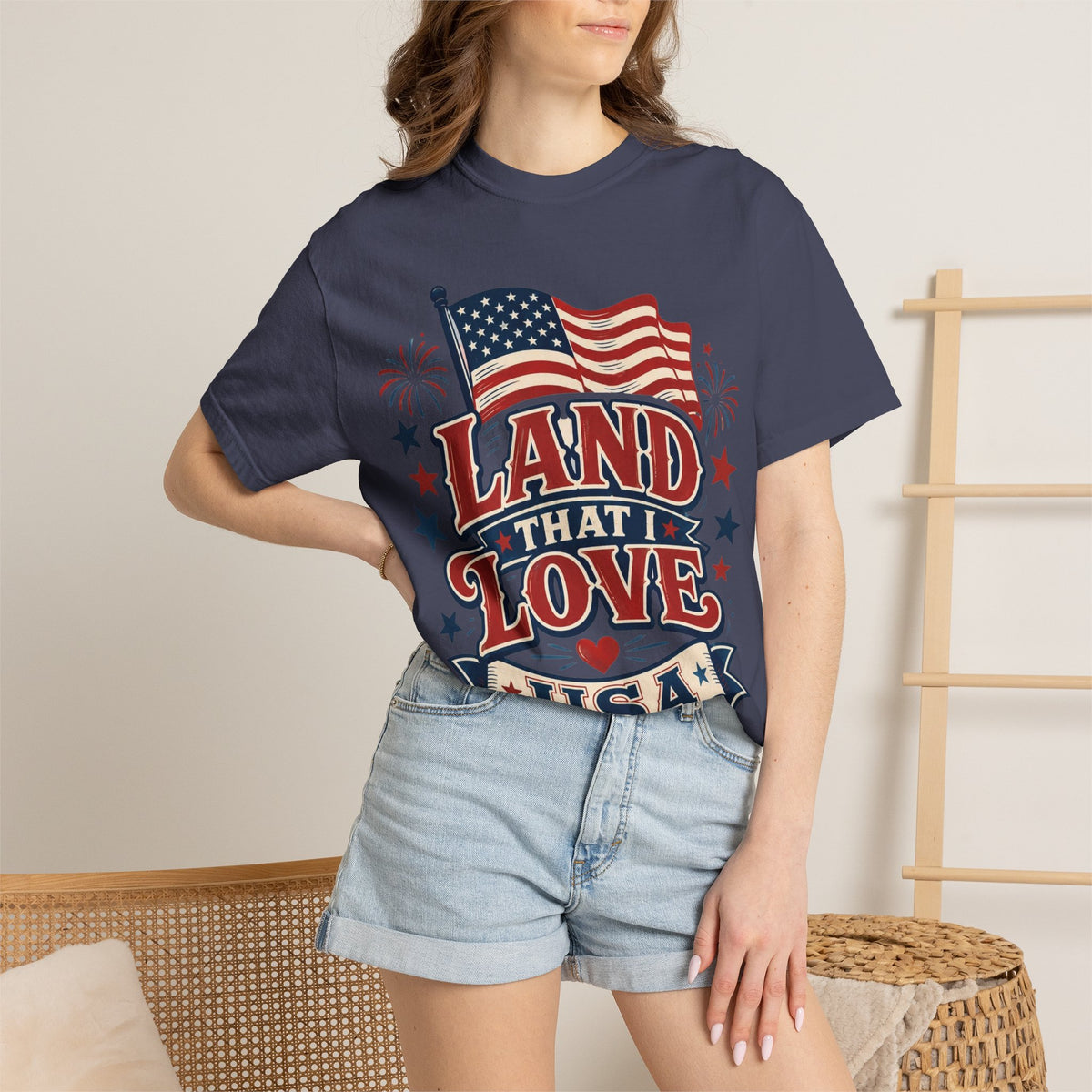 Land That I Love USA T-Shirt — Patriotic American Flag Tee for 4th of July