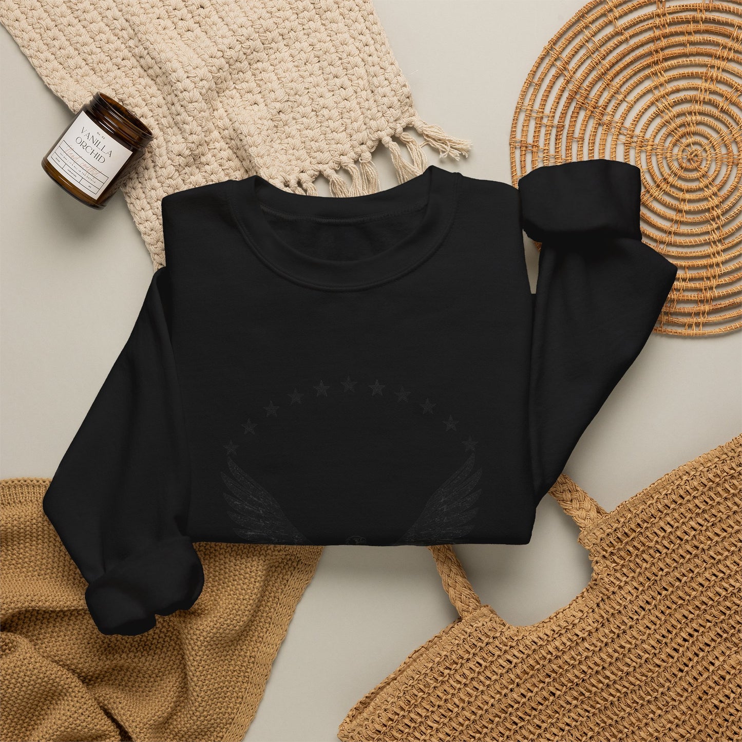Eagle Emblem Crewneck Sweatshirt — "Freedom Stands Tall" Graphic