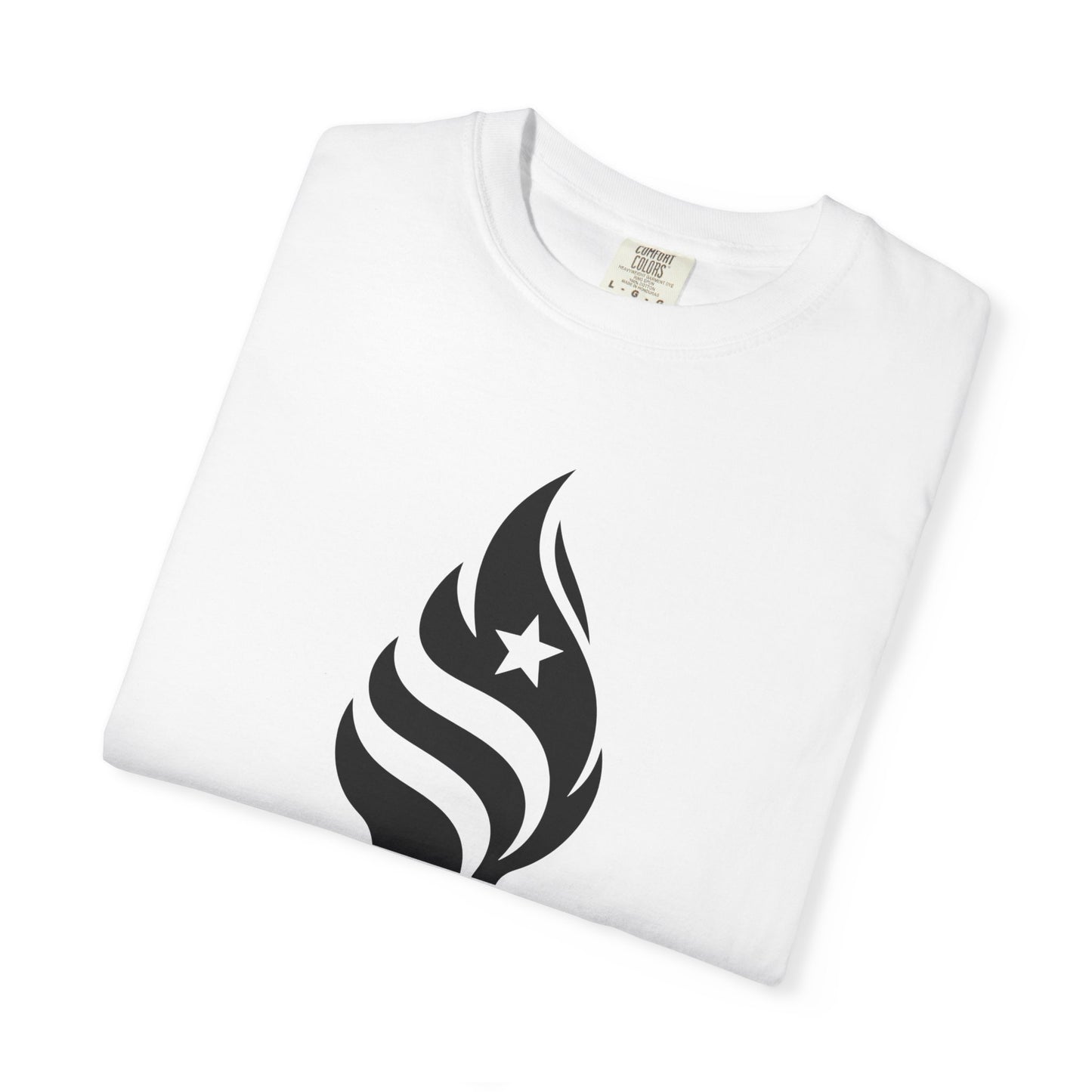 Liberty Torch T-Shirt — Patriotic Flame Tee with Star Emblem