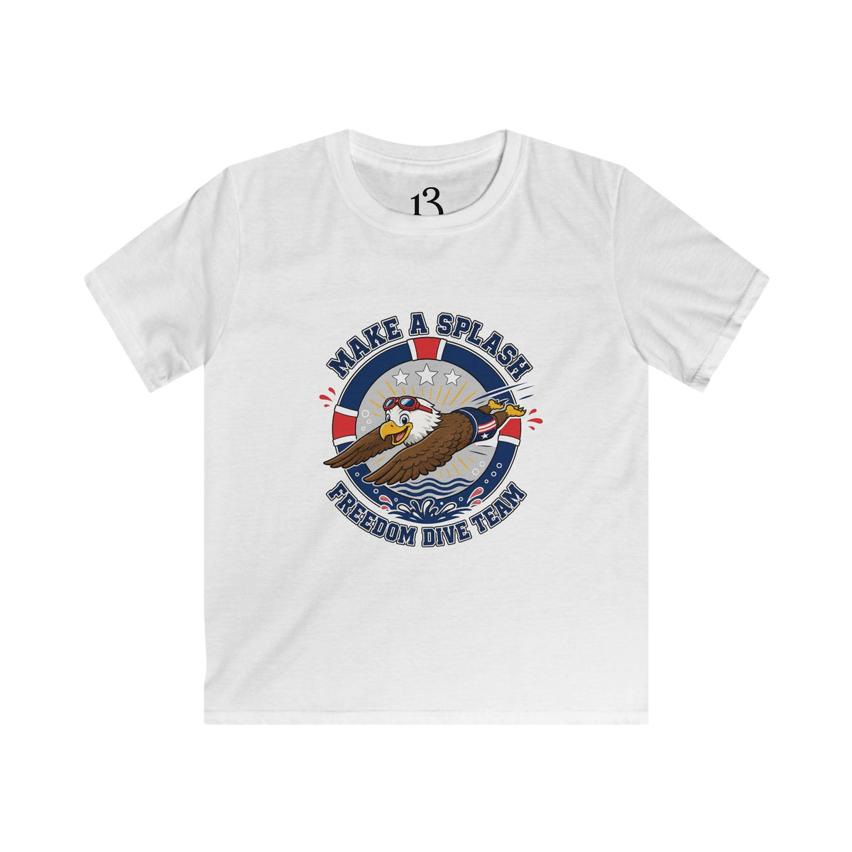 Kids Tee - "Make a Splash" Freedom Dive Team Eagle Graphic