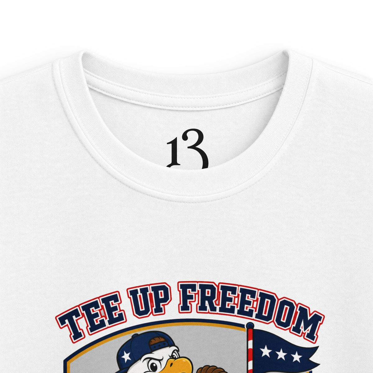 Kids T-Shirt - 'Tee Up Freedom' USA Fairway Crew Golf Graphic Tee for Boys