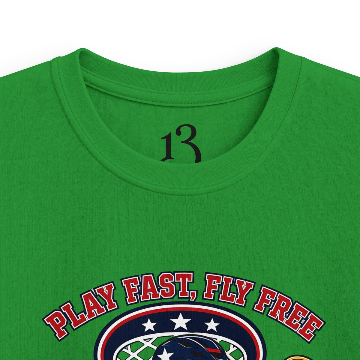 Kids Lacrosse Tee - 'Play Fast, Hit Hard' Eagle Lacrosse Graphic Shirt