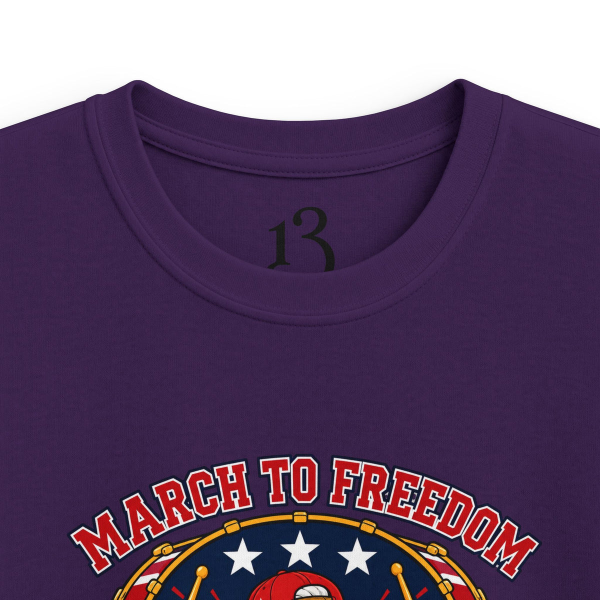 Kids Patriotic Eagle Tee - 'March to Freedom' Drumline Shirt