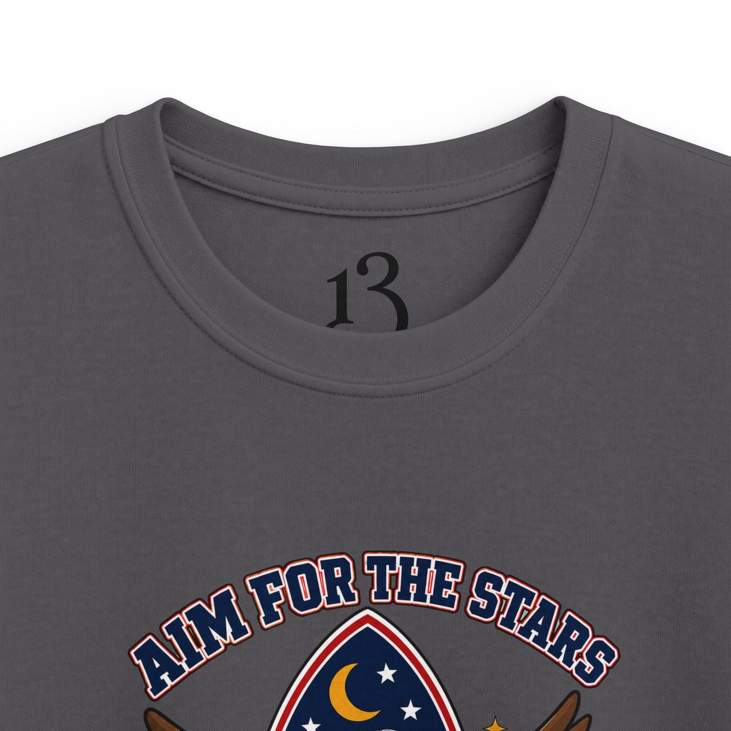 Kids Tee — 'Aim for the Stars' Rocket Eagle Graphic Shirt