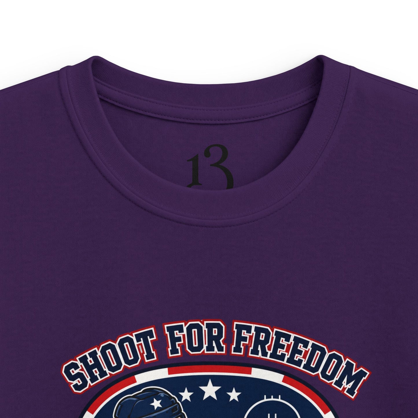 Kids Hockey Tee — "Shoot for Freedom" USA Hockey Crew Youth Shirt