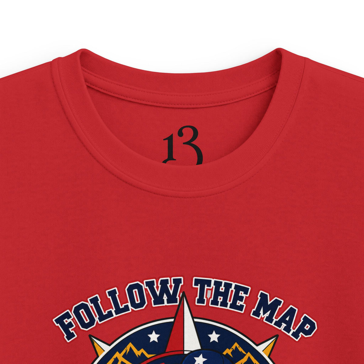Kids Tee – "Follow the Map, Freedom Awaits" Eagle Adventure Graphic
