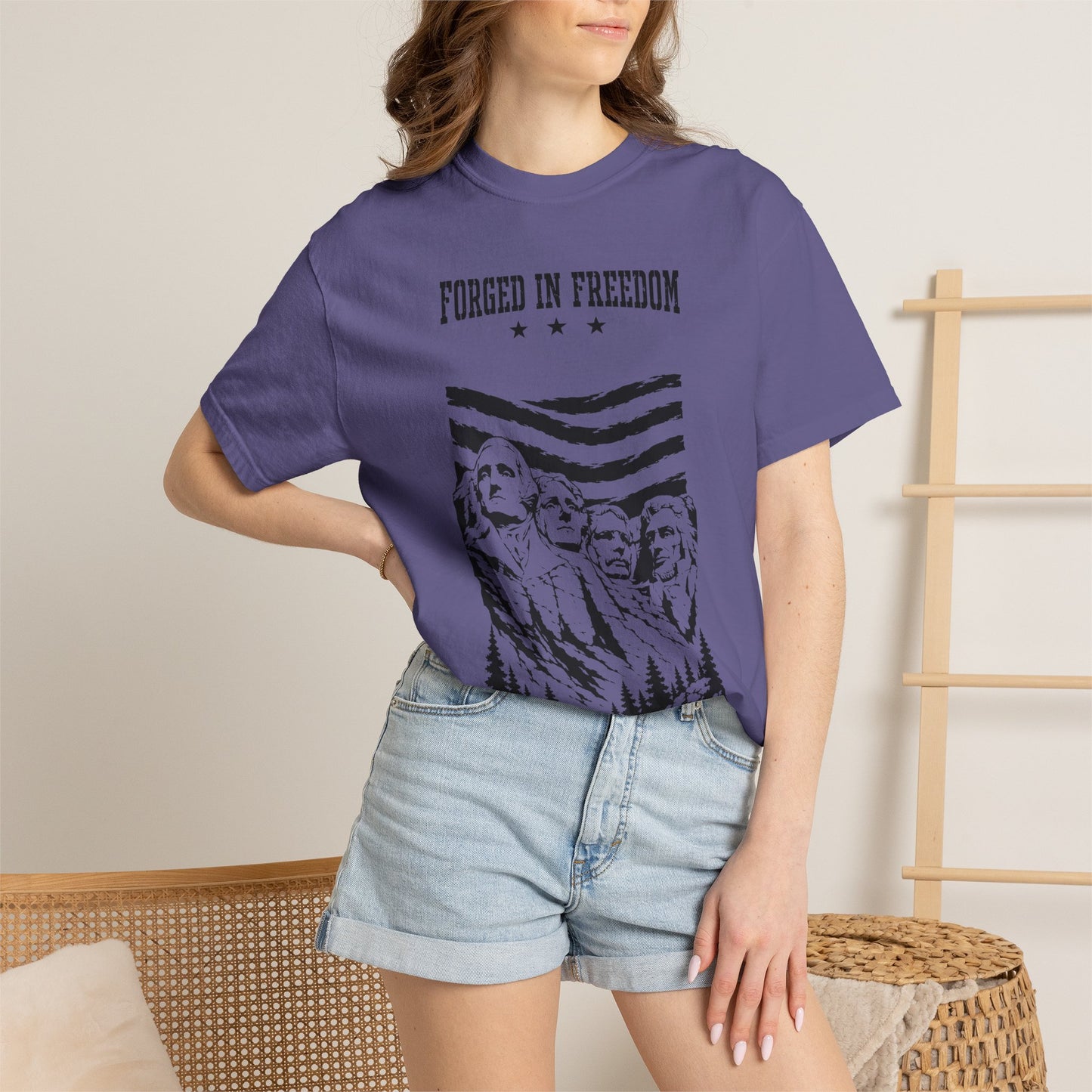 Forged in Freedom T-Shirt — Mount Rushmore Patriotic Tee (United States of America 1776)